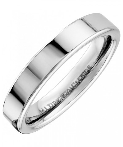 Tungsten Ring Flat Pipe Cut For Men/Women Mirror Polished 3, 4, 6, or 8mm Wedding Band 4mm $11.76 Rings