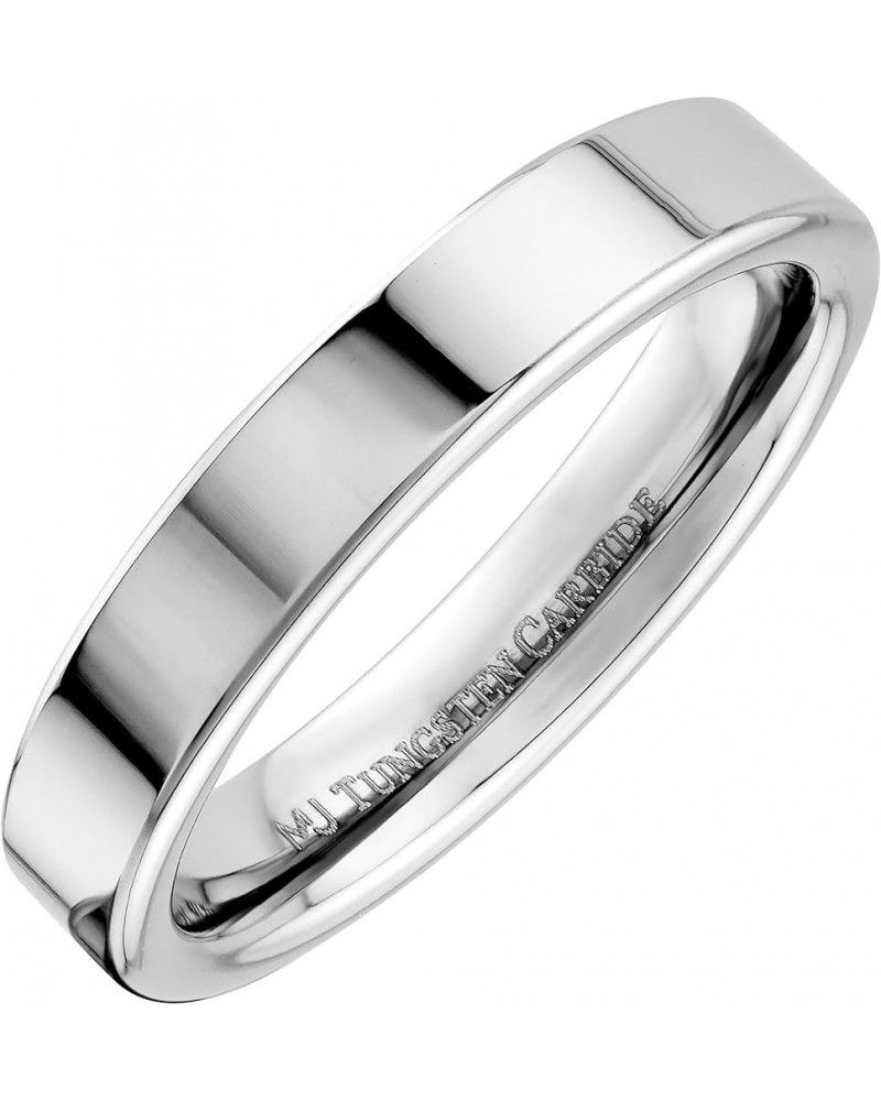 Tungsten Ring Flat Pipe Cut For Men/Women Mirror Polished 3, 4, 6, or 8mm Wedding Band 4mm $11.76 Rings