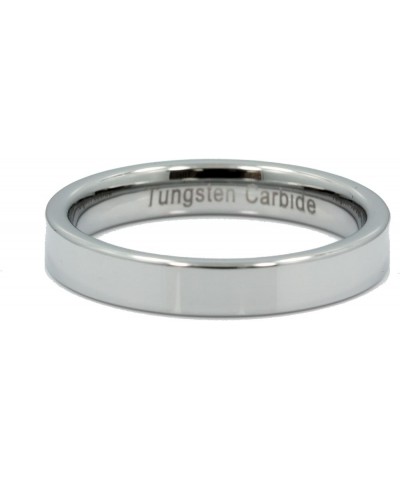 Tungsten Ring Flat Pipe Cut For Men/Women Mirror Polished 3, 4, 6, or 8mm Wedding Band 4mm $11.76 Rings