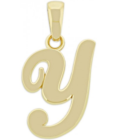 Charm America - Gold Initial Letter A-Z Charm - 14 Karat Solid Gold Y $47.56 Pendants