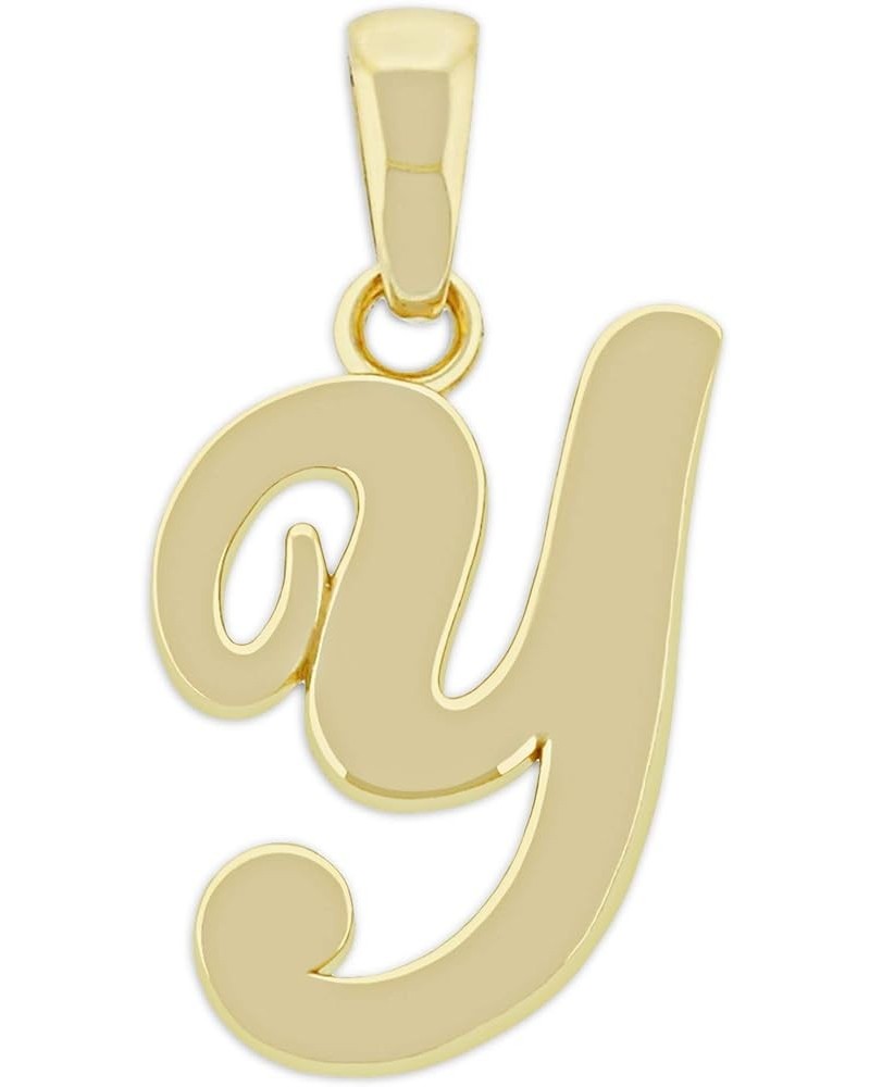 Charm America - Gold Initial Letter A-Z Charm - 14 Karat Solid Gold Y $47.56 Pendants