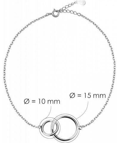 Women's Bracelet 925 Silver - Circle Ring Pendant - 30060 $9.13 Bracelets