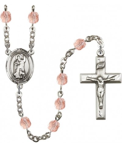 October Birth Month Prayer Bead Rosary with Patron Saint Centerpiece, 19 Inch Saint Drogo $58.84 Necklaces