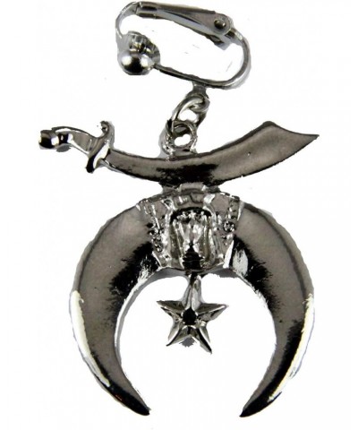 4031877 Single Shrine Clip On Earring Scimitar Moon & Star Shriner Unisex Jewelry $10.00 Earrings