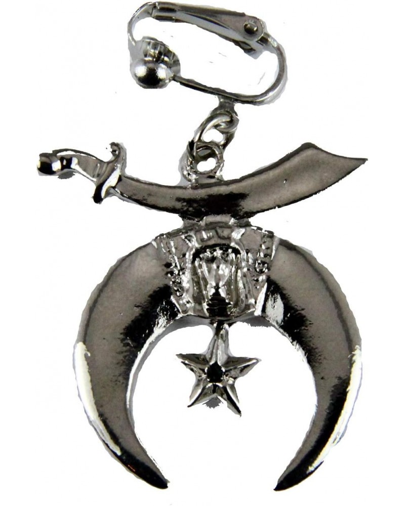 4031877 Single Shrine Clip On Earring Scimitar Moon & Star Shriner Unisex Jewelry $10.00 Earrings