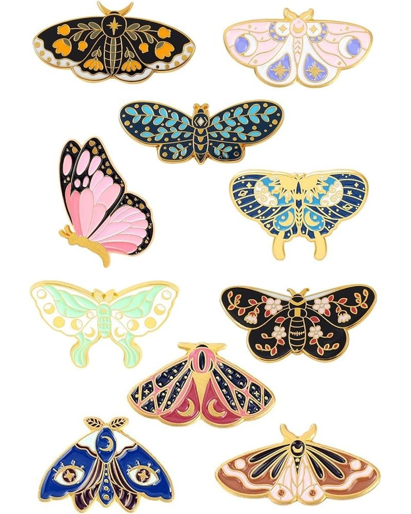 Cute Enamel Brooch Pins-Butterfly Shape Novelty Cartoon Cute Enamel Brooch Pins for Backpacks Set Badges Clothing Bags Jacket...