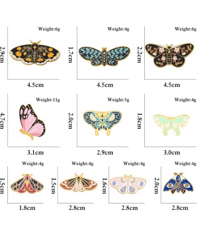 Cute Enamel Brooch Pins-Butterfly Shape Novelty Cartoon Cute Enamel Brooch Pins for Backpacks Set Badges Clothing Bags Jacket...