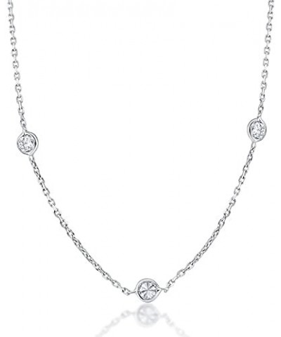 1 1/5Ct Diamonds By The Yard Necklace Lab Grown in 14k White or Yellow Gold Yellow Gold $280.55 Necklaces