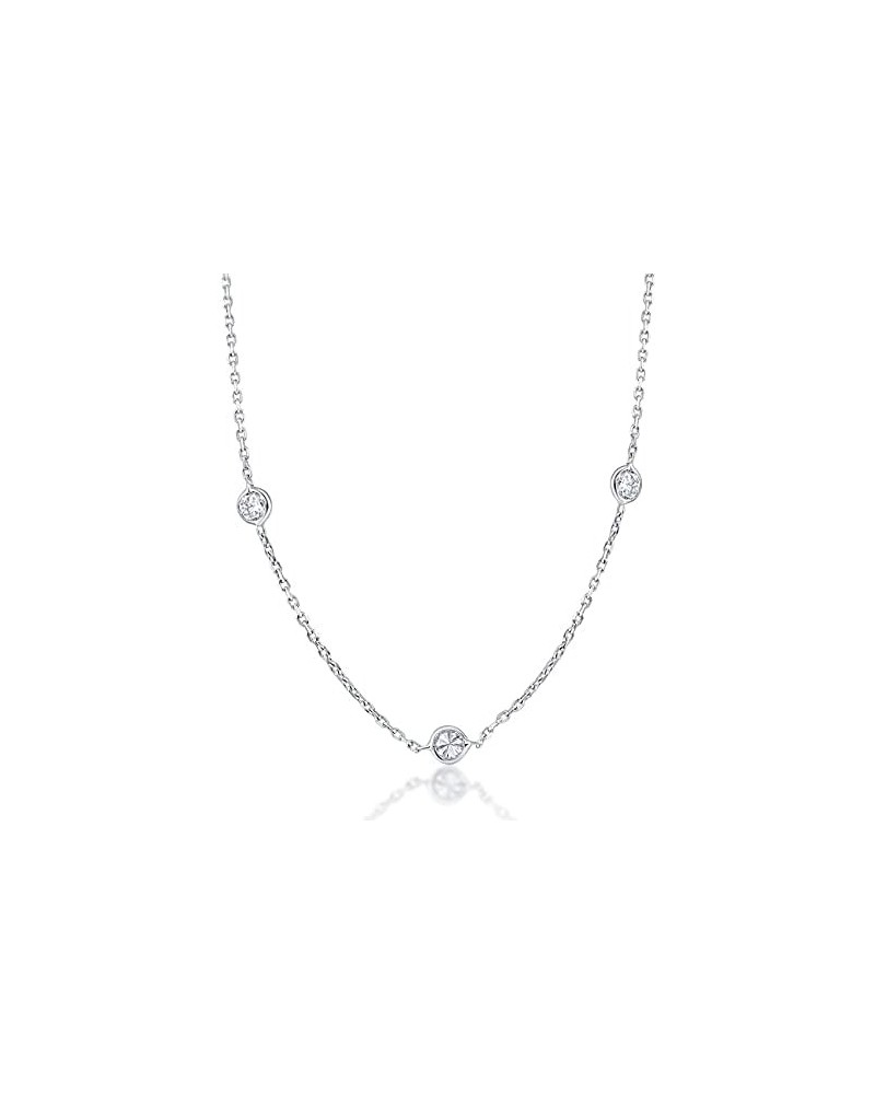 1 1/5Ct Diamonds By The Yard Necklace Lab Grown in 14k White or Yellow Gold Yellow Gold $280.55 Necklaces