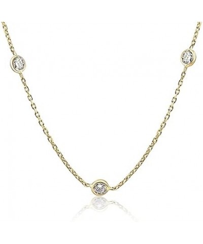 1 1/5Ct Diamonds By The Yard Necklace Lab Grown in 14k White or Yellow Gold Yellow Gold $280.55 Necklaces