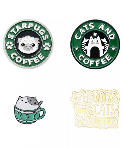 Fashion Cartoon Enamel Brooch Pins Set for Unisex Child Women's Clothing Decorate (4 CATS DOG) $7.64 Brooches & Pins