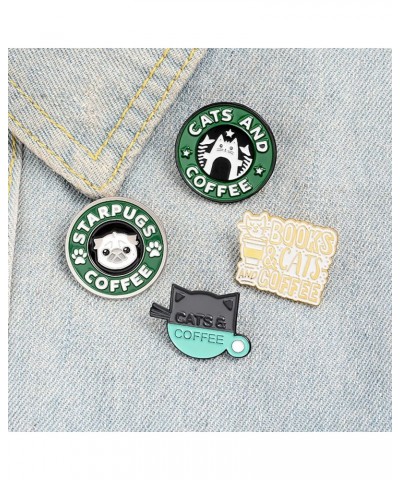 Fashion Cartoon Enamel Brooch Pins Set for Unisex Child Women's Clothing Decorate (4 CATS DOG) $7.64 Brooches & Pins