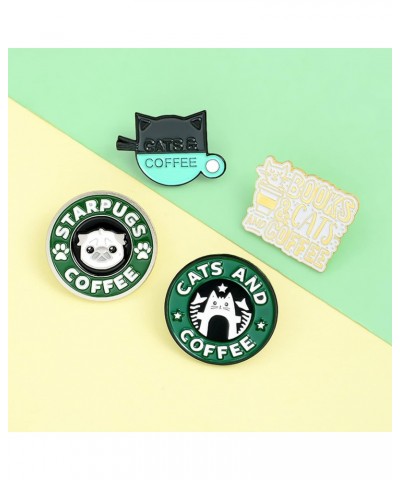 Fashion Cartoon Enamel Brooch Pins Set for Unisex Child Women's Clothing Decorate (4 CATS DOG) $7.64 Brooches & Pins