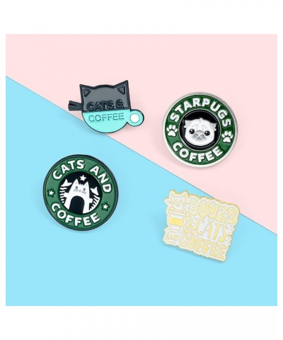 Fashion Cartoon Enamel Brooch Pins Set for Unisex Child Women's Clothing Decorate (4 CATS DOG) $7.64 Brooches & Pins