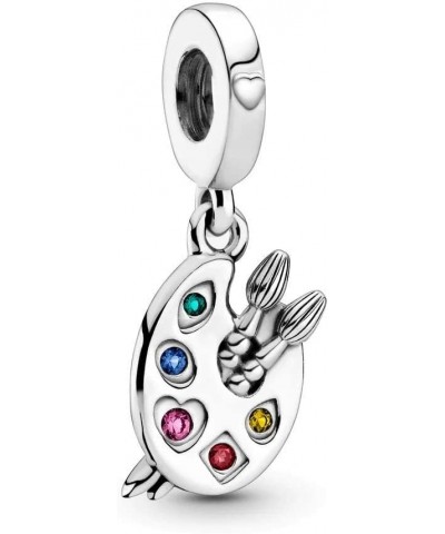 Charm 925 Sterling Silver Pendant,Girl Jewelry Beads Gifts for Women Bracelet&Necklace Artist's Palette Dangle $8.84 Bracelets