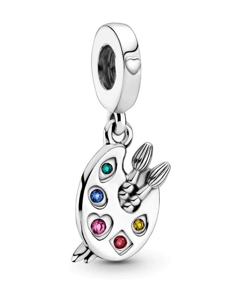 Charm 925 Sterling Silver Pendant,Girl Jewelry Beads Gifts for Women Bracelet&Necklace Artist's Palette Dangle $8.84 Bracelets