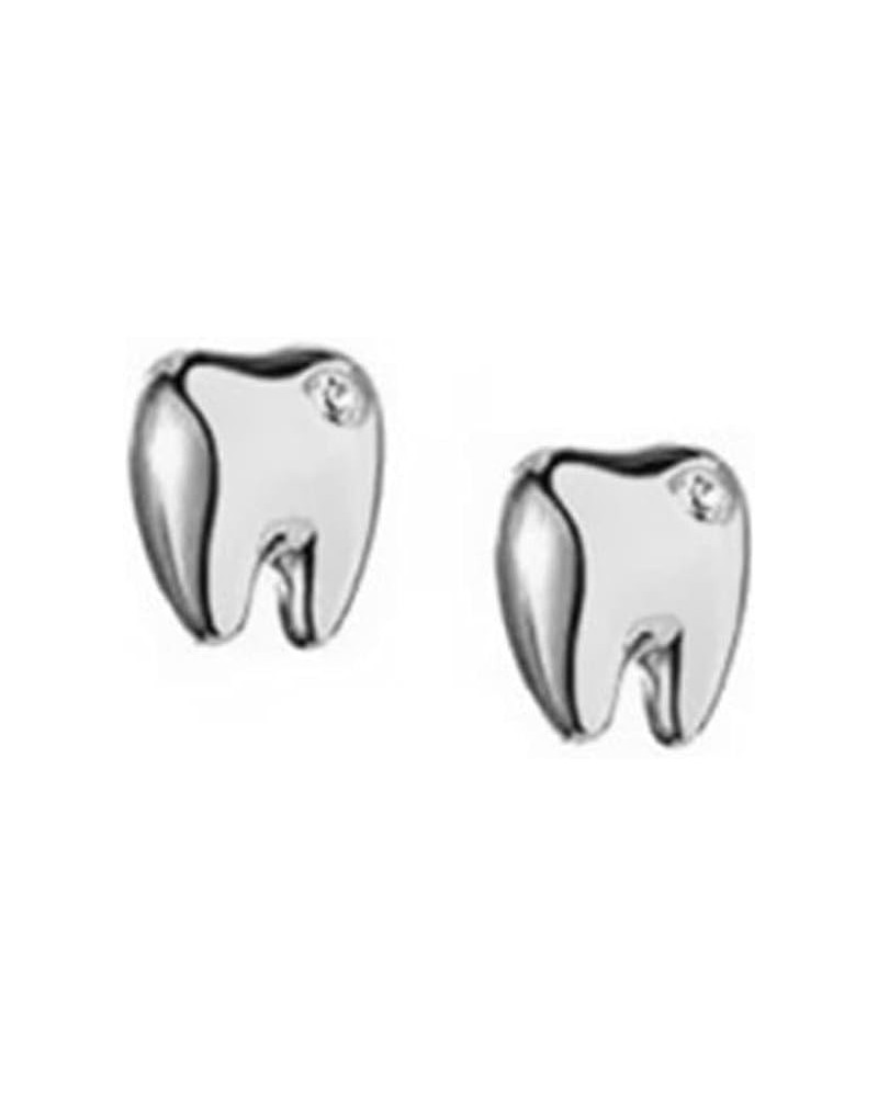 Small Tiny Minimalist 925 Sterling Silver Tooth Hypoallergenic Stud Earrings for Women Girls Cute Eight Cartilage Tragus Post...