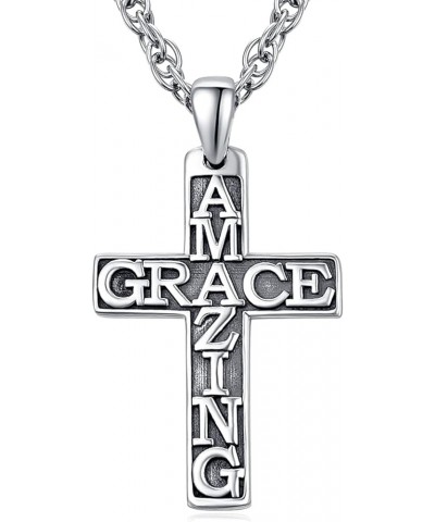 925 Sterling Silver Cross Pendant Necklace for Women Christian Religious Jewelry Gifts D $20.29 Necklaces