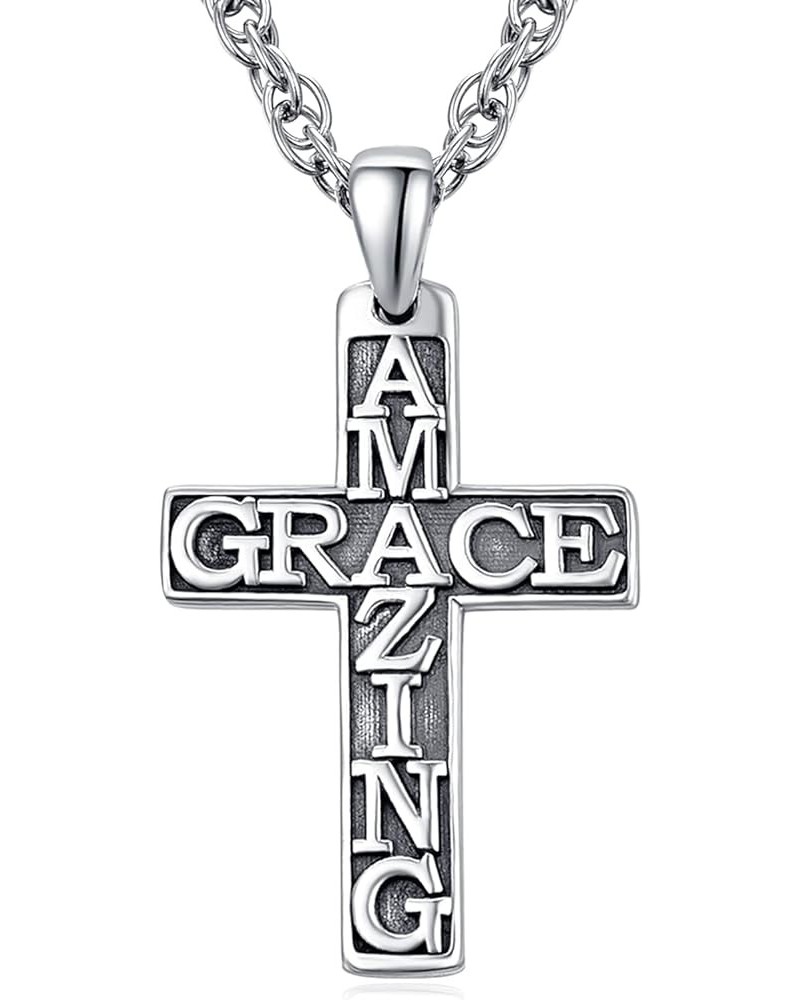 925 Sterling Silver Cross Pendant Necklace for Women Christian Religious Jewelry Gifts D $20.29 Necklaces