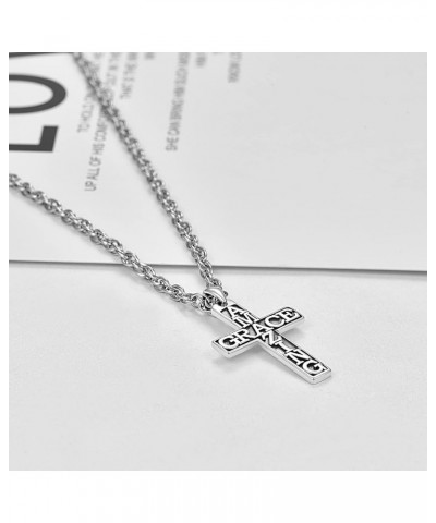 925 Sterling Silver Cross Pendant Necklace for Women Christian Religious Jewelry Gifts D $20.29 Necklaces