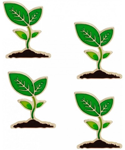 2 Pcs Bean Sprouts Enamel Brooch Pins Lovely Leaves Plant Enamel Pins Cute Lapel Pin for Backpacks Clothes Bags Lovely Broche...