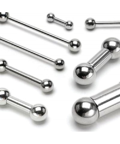 Straight Barbell Stainless Steel 00G-18G BR Nose Nipple Tragus Tongue Piercing Jewelry 16G, 25mm (Large), Silvertone $7.94 Bo...