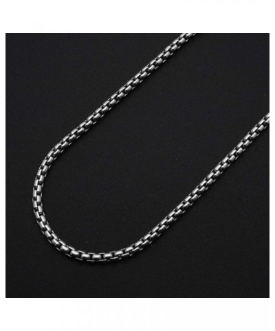 Real 925 Sterling Silver 2MM - 5MM Solid Round Box Link Necklace and Bracelet, Chain For Men Women Boys Girls, Rhodium Chain,...