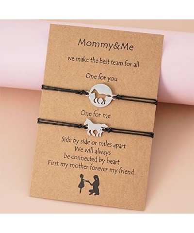 Mother Daughter Mommy and Me Heart Wish Bracelets Distance Matching Hollow Heart Horse Promise Promise Bracelet Friendship Je...