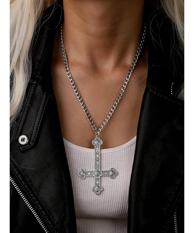 Gothic Cross Necklace, Cross Choker, Cross Necklace for Women, Goth Necklaces, Halloween Christmas New Year Goth Jewelry Gift...