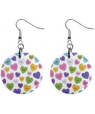 New Conversation Heart Valentine Dangle Button Earrings 13479478 $8.90 Earrings