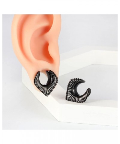 Saddle Plugs for Ears Gauges, 0g - 1 inch Spiral Gauges for Ears, Stainless Steel 316L Ear Tunnels Gauges for Men Ear Stretch...