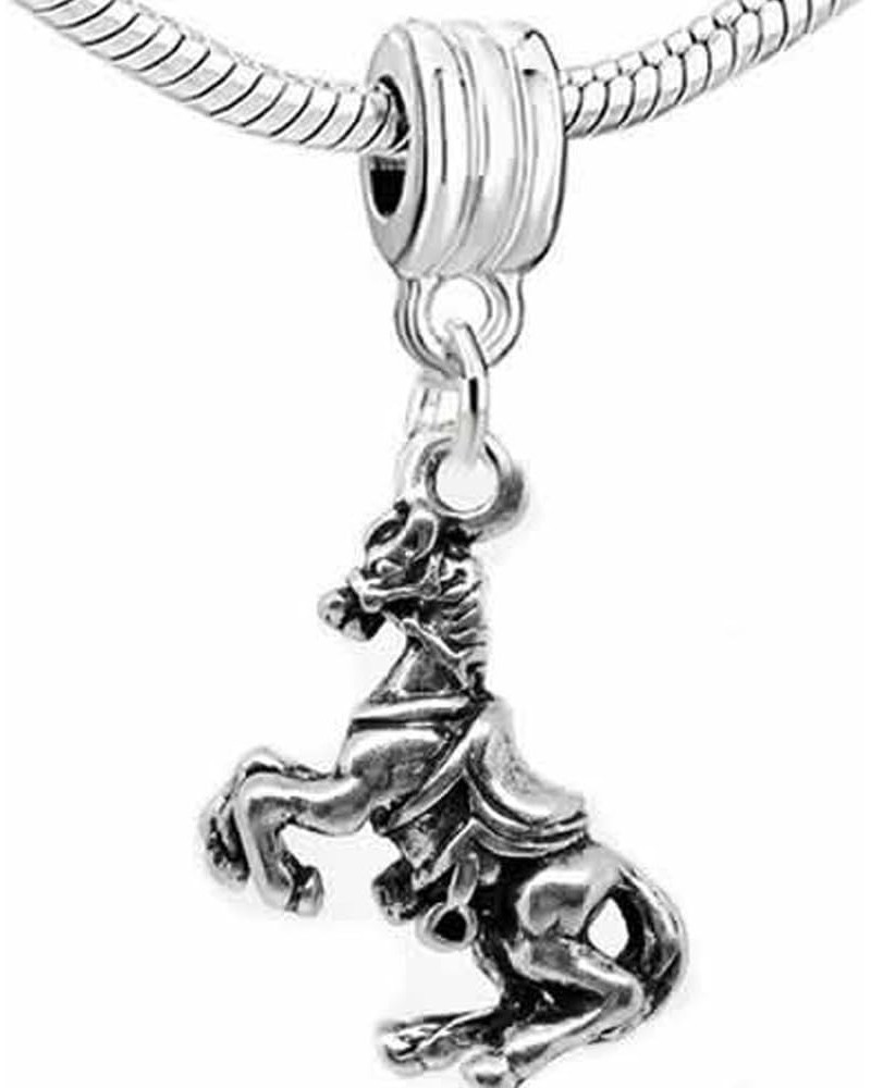 Horse 3D Dangle Charm Bead for Snake Chain Charm Bracelet $8.39 Bracelets