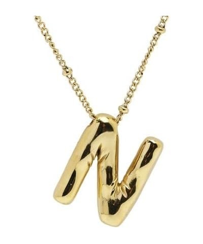 Bubble Letter Necklace Gold (N) $8.81 Necklaces