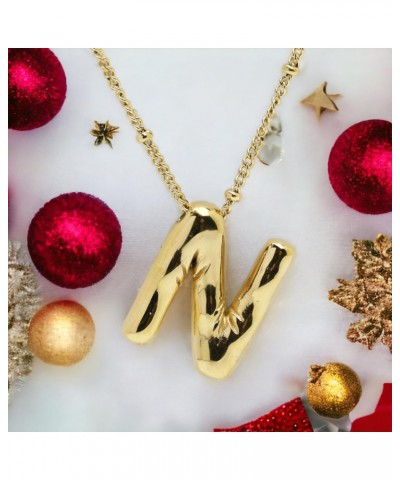 Bubble Letter Necklace Gold (N) $8.81 Necklaces