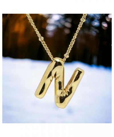 Bubble Letter Necklace Gold (N) $8.81 Necklaces