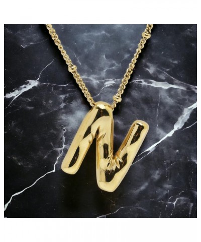 Bubble Letter Necklace Gold (N) $8.81 Necklaces