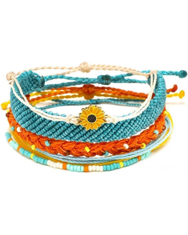 Waterproof Adjustable Boho Bracelets Set Braided String Hawaii Jewelry Gifts for Women Teen Girls Multicolor $8.83 Bracelets