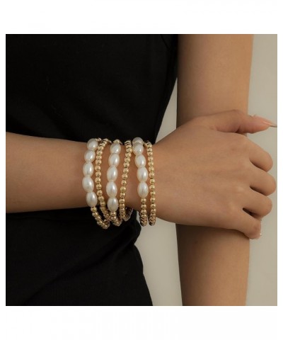 14K Gold Plated Beaded Bracelets Elastic Rope Bracelet for Women and Girls Style 6 acrylic $6.35 Bracelets