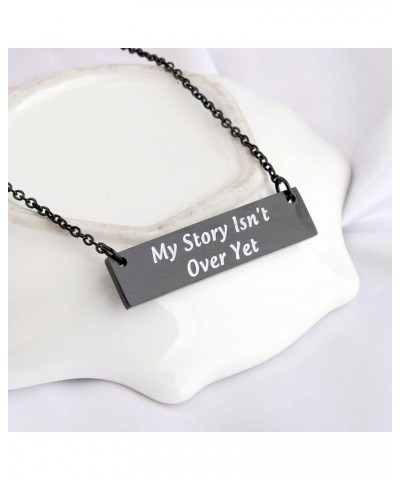 Semicolon Heartbeat Cuff Bracelet Keep Going Bracelet My Story Isn't Over Yet Inspiration Jewelry black necklace $10.47 Brace...