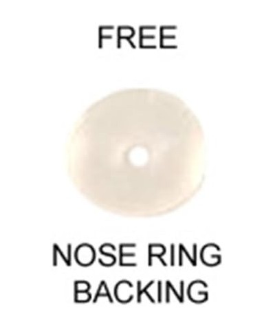 316L Surgical Steel Nose Ring Straight, Lbend, Screw, Bone Choose Your Color & Style 3mm Square Stone 22G Clear-RNScrew $10.1...