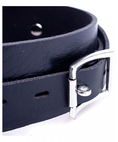 Leather V-Shape Neck Collar: The Adjustable Pin Buckle Punk Choker for Halloween Club Bar Performances $11.99 Necklaces