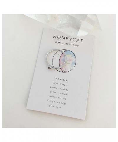 Solar Mini Mood Ring in Gold, Rose Gold, or Silver | Minimalist, Delicate Jewelry Silver 6 $11.52 Rings