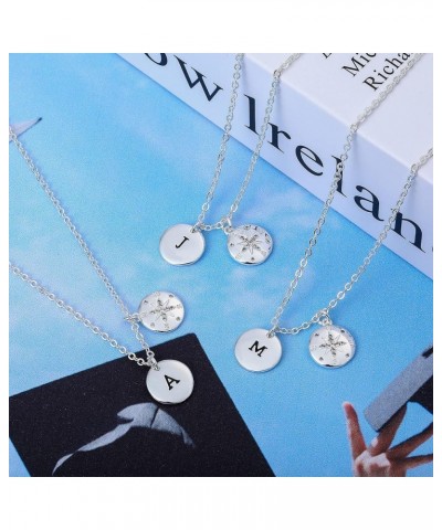 Graduation Gifts for Her, Sterling Silver Over Compass Necklace Graduation Gifts Graduation Initial Necklace College High Sch...