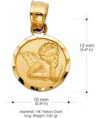 14K Yellow Gold Angel Charm Pendant with 0.9mm Singapore Chain Necklace 18.0 Inches $73.48 Necklaces