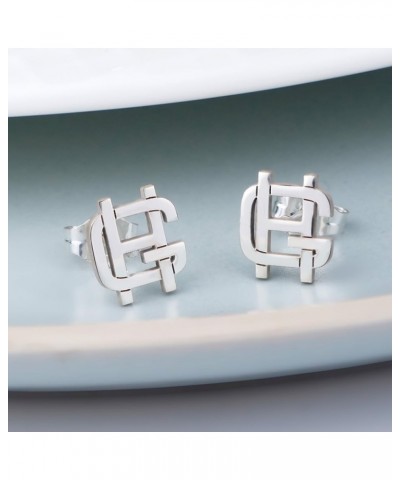 Exclusive Monogram Overlapping Initial Earrings Rose Gold Plated $18.52 Earrings