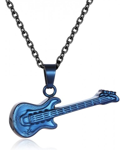 Guitar Cremation Jewelry Musical Instrument Urn Necklaces for Ashes Music Enthusiast Electronic Guitar Keepsake Memorial Urn ...