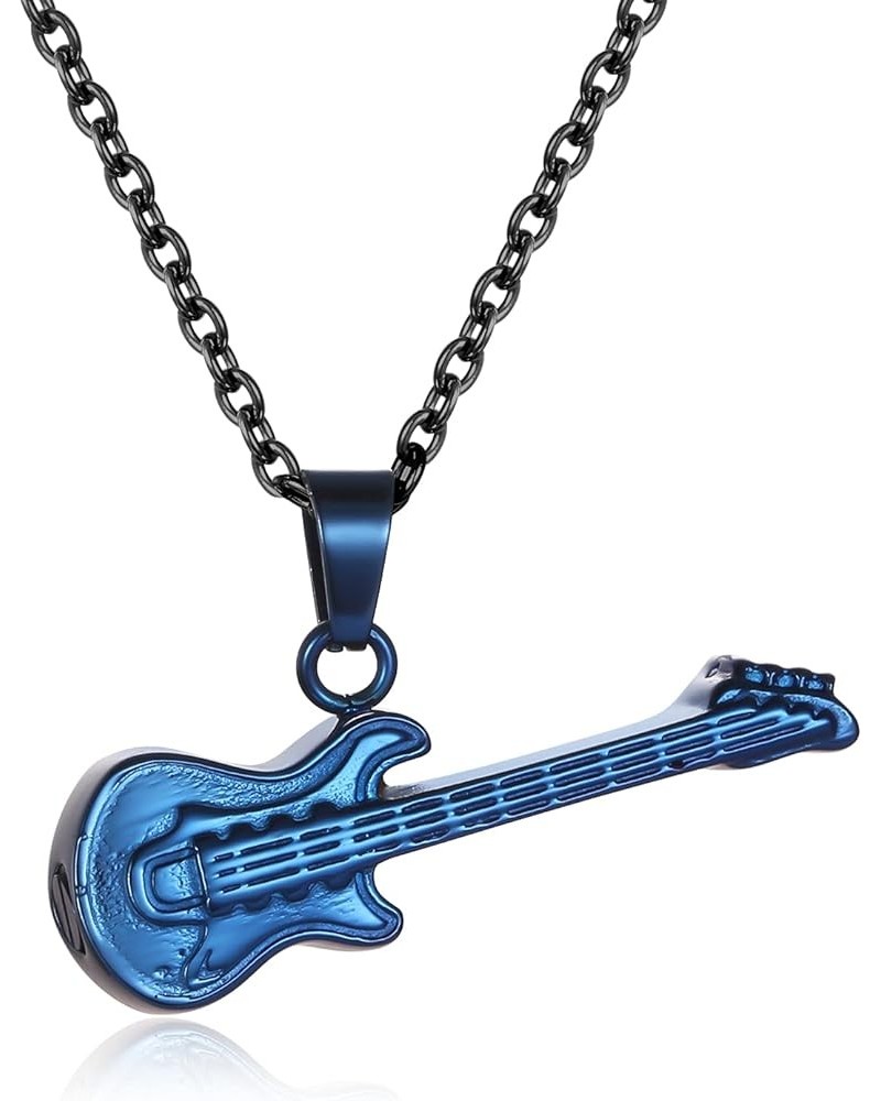 Guitar Cremation Jewelry Musical Instrument Urn Necklaces for Ashes Music Enthusiast Electronic Guitar Keepsake Memorial Urn ...