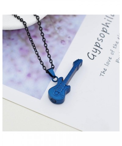 Guitar Cremation Jewelry Musical Instrument Urn Necklaces for Ashes Music Enthusiast Electronic Guitar Keepsake Memorial Urn ...