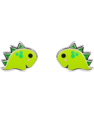 Cute Kawaii Cat Dinosaur Frog Bee Earrings Stud Earrings for Women Jewelry Gift green dinosaur $8.79 Earrings