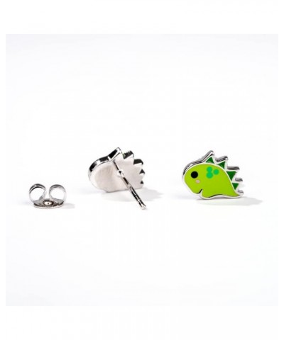 Cute Kawaii Cat Dinosaur Frog Bee Earrings Stud Earrings for Women Jewelry Gift green dinosaur $8.79 Earrings